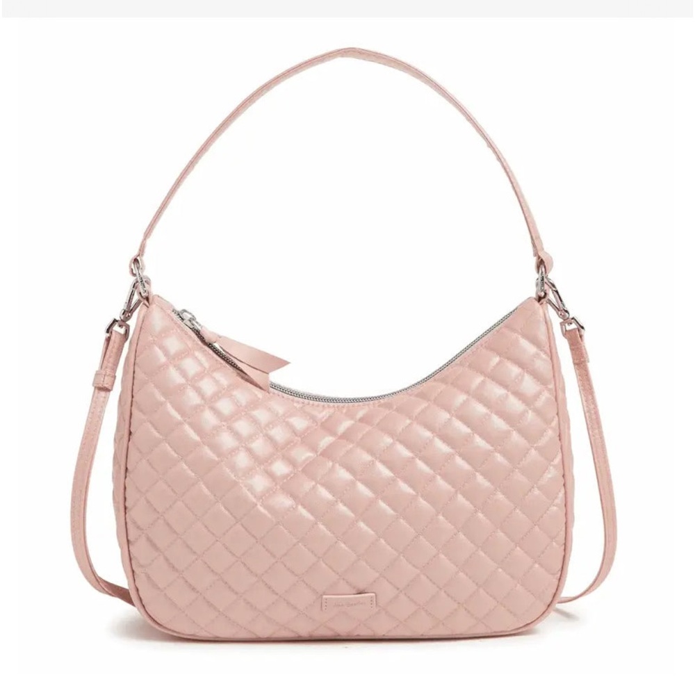 ♥️ … VERA BRADLEY Frannie Crescent Crossbody Bag - Rose Quartz